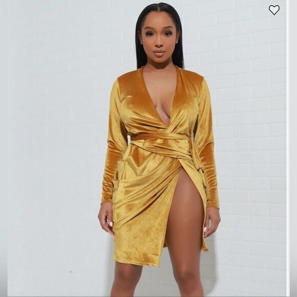 New velvet‎ midi wrap dress size small - Picture 3 of 3